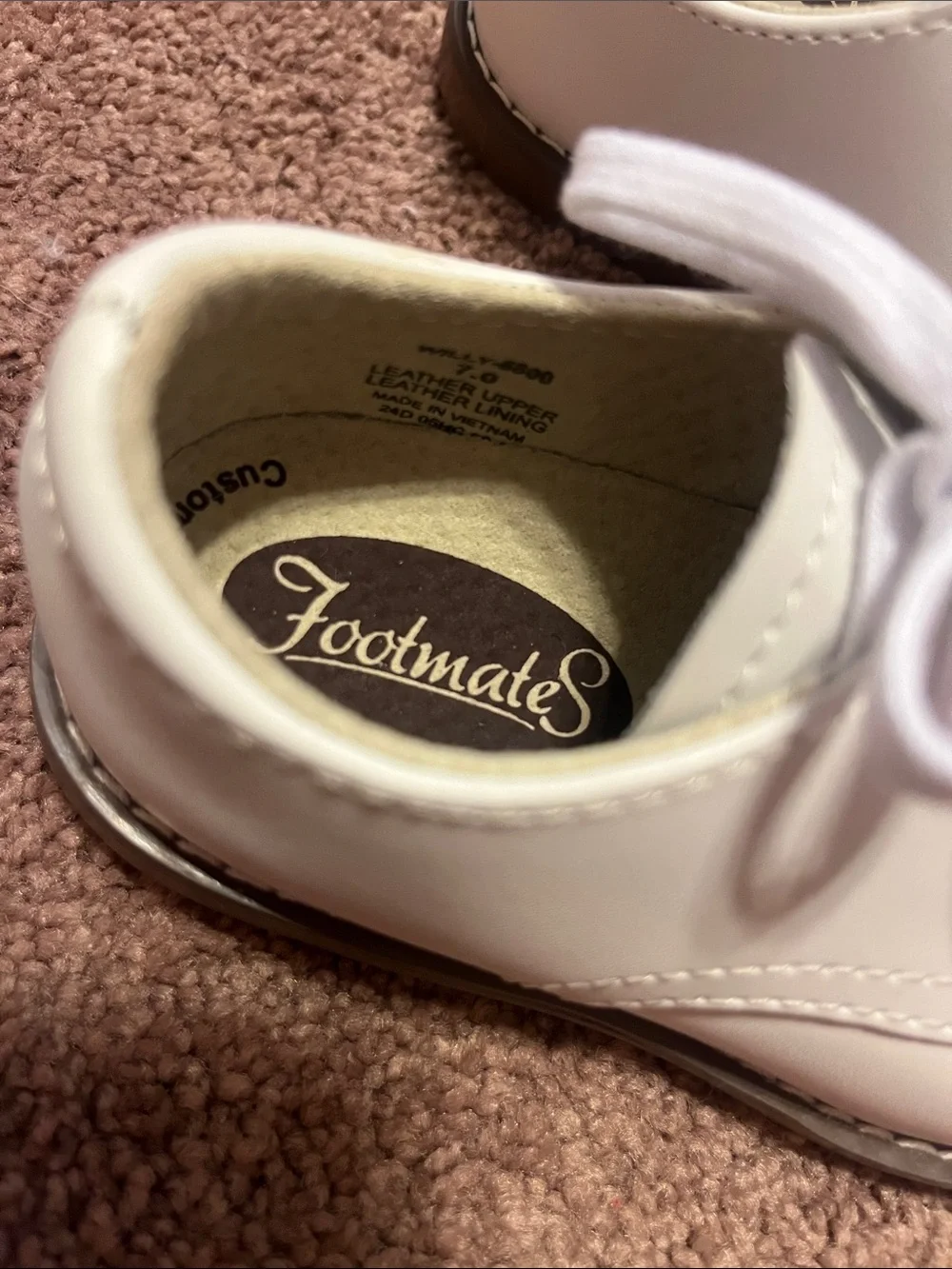 FootMates Kids White Lace-Up Dress Shoes